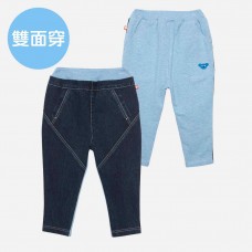 前後穿拼接繭型長褲