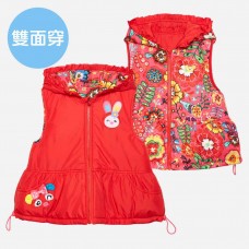 雙面穿舖棉連帽背心
