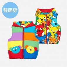雙面穿羽絲棉風衣連帽背心